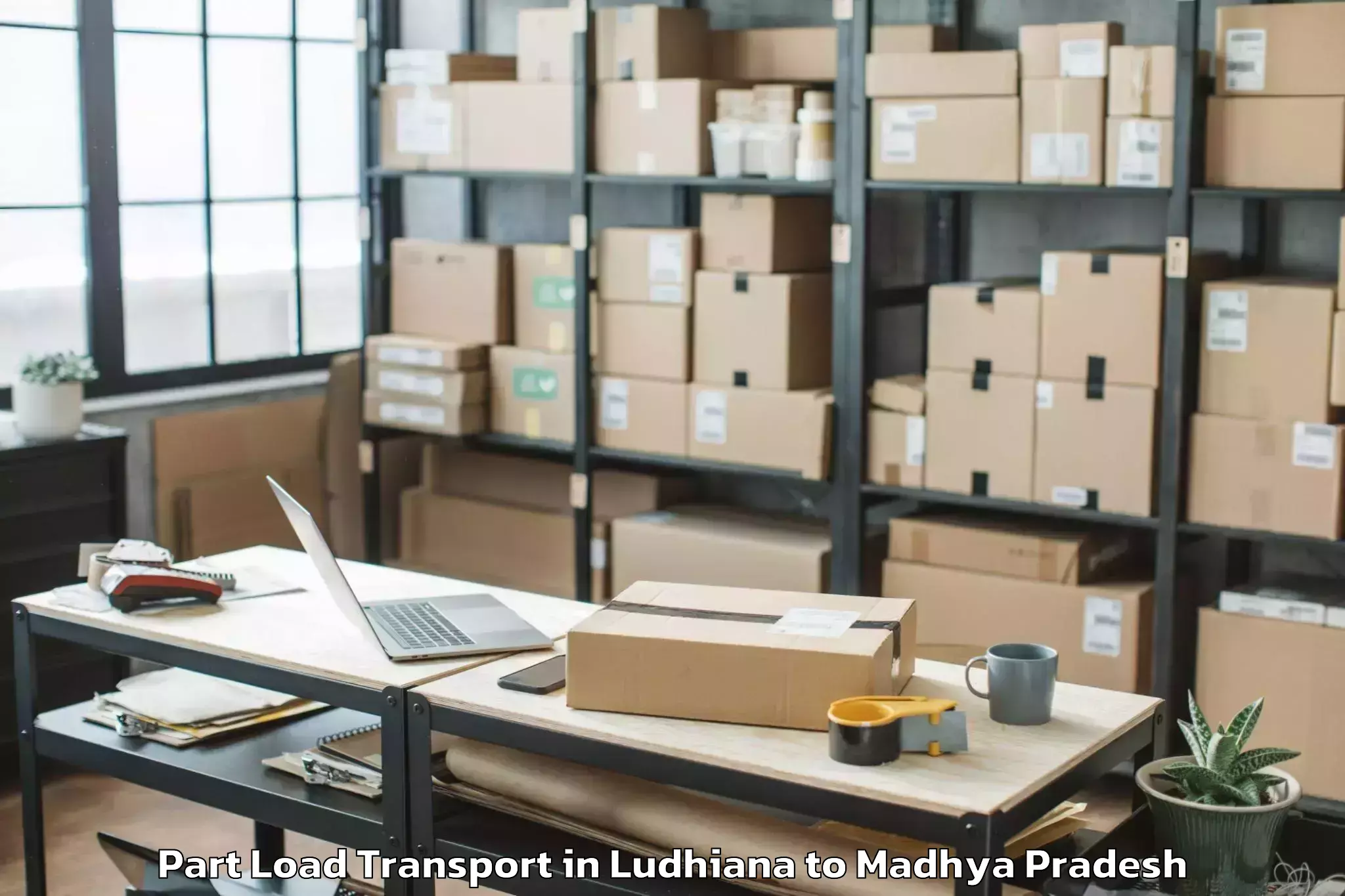 Ludhiana to Bhanpur Part Load Transport Booking